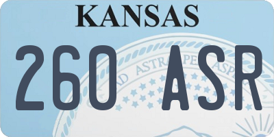 KS license plate 260ASR