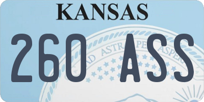 KS license plate 260ASS