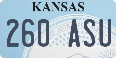 KS license plate 260ASU