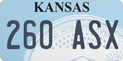 KS license plate 260ASX