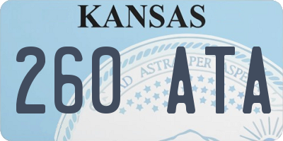 KS license plate 260ATA