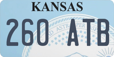 KS license plate 260ATB