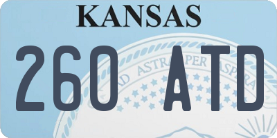 KS license plate 260ATD