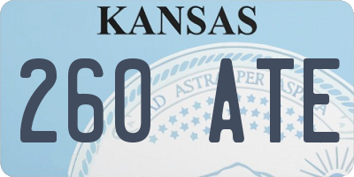 KS license plate 260ATE