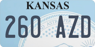 KS license plate 260AZD