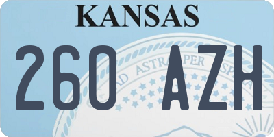 KS license plate 260AZH