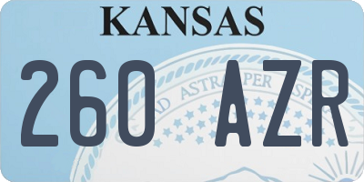 KS license plate 260AZR