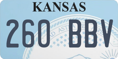 KS license plate 260BBV