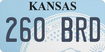 KS license plate 260BRD