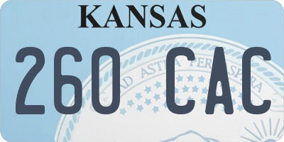 KS license plate 260CAC