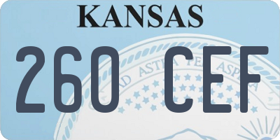 KS license plate 260CEF