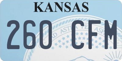 KS license plate 260CFM
