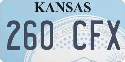 KS license plate 260CFX