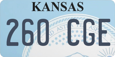 KS license plate 260CGE