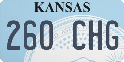KS license plate 260CHG