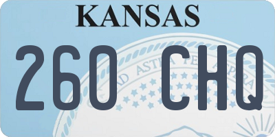 KS license plate 260CHQ