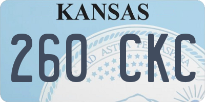 KS license plate 260CKC