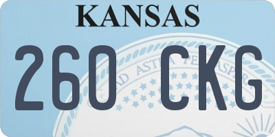 KS license plate 260CKG