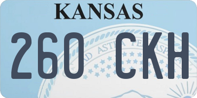 KS license plate 260CKH