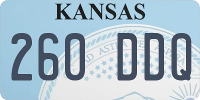 KS license plate 260DDQ