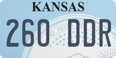 KS license plate 260DDR