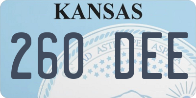 KS license plate 260DEE