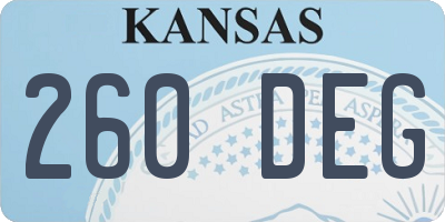 KS license plate 260DEG