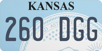 KS license plate 260DGG