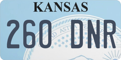 KS license plate 260DNR