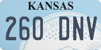 KS license plate 260DNV