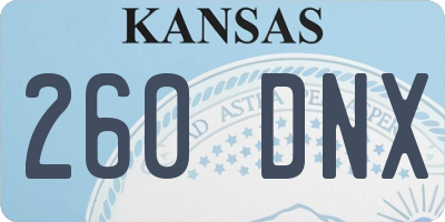 KS license plate 260DNX