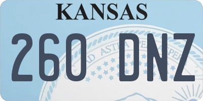 KS license plate 260DNZ