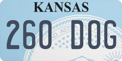 KS license plate 260DOG