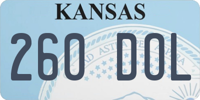 KS license plate 260DOL