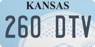KS license plate 260DTV