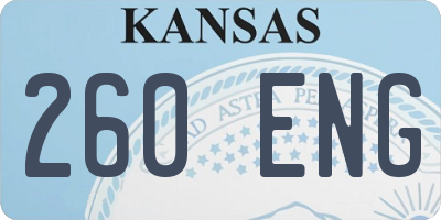 KS license plate 260ENG