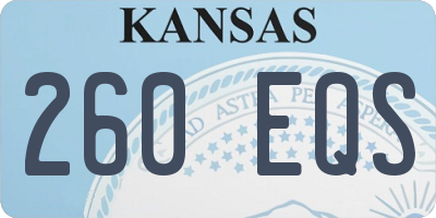 KS license plate 260EQS