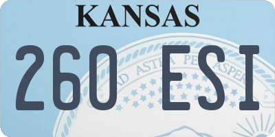 KS license plate 260ESI