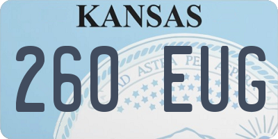 KS license plate 260EUG