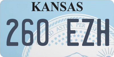 KS license plate 260EZH