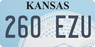 KS license plate 260EZU