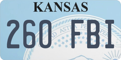 KS license plate 260FBI