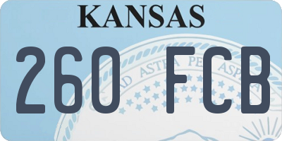 KS license plate 260FCB