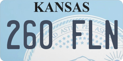 KS license plate 260FLN