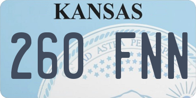 KS license plate 260FNN