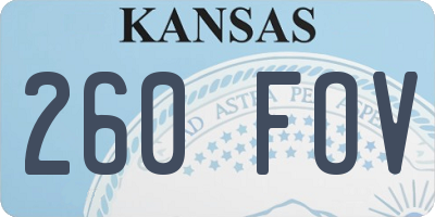 KS license plate 260FOV