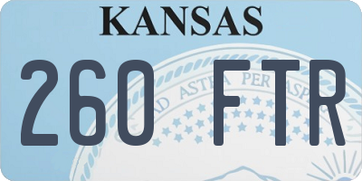 KS license plate 260FTR