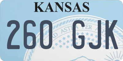 KS license plate 260GJK