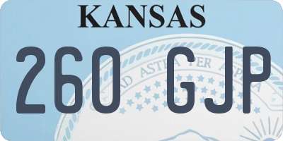 KS license plate 260GJP