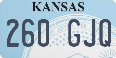 KS license plate 260GJQ